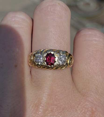 Antique ruby old cut diamond - antique,