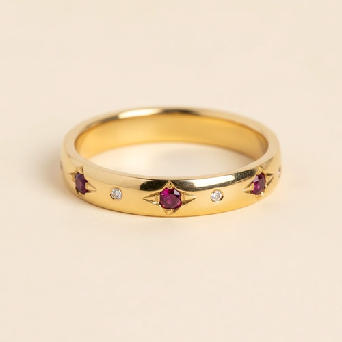 Ruby lab diamond star dome - diamond,