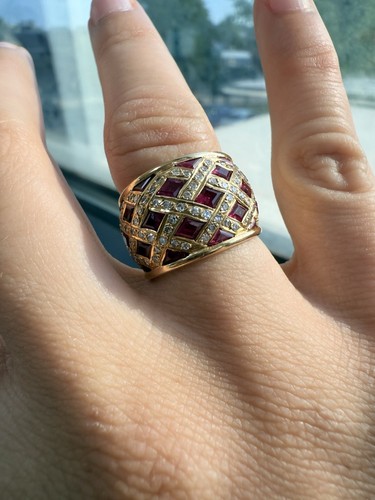 Vintage 18k yellow gold ruby - vintage,