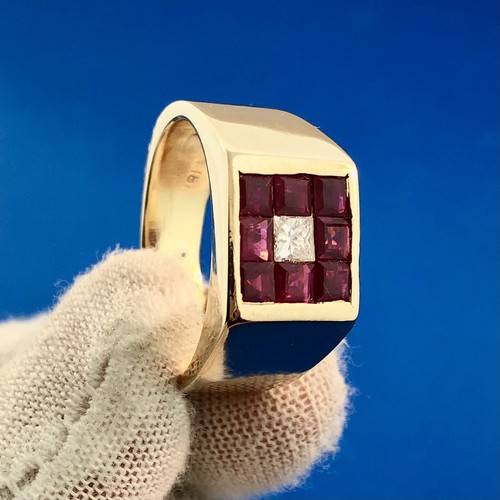 Retro 18k yellow gold - yellow, diamond