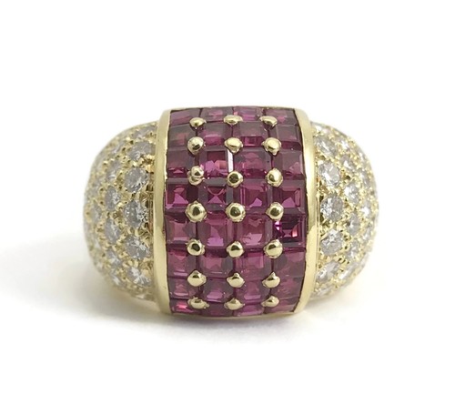 Ruby pave diamond dome - ruby,