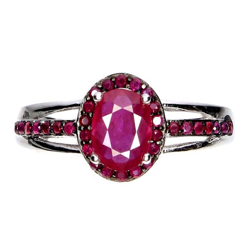 925 sterling silver ring oval - silver,
