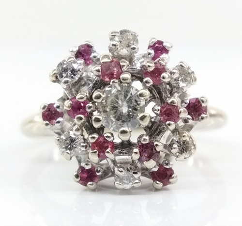 Vtg antique 14k white - vtg,