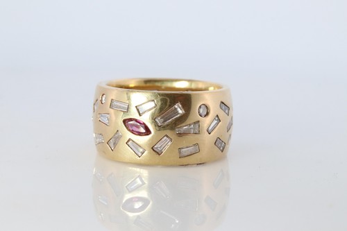 18k confetti wide band 2ctw - confetti, band.