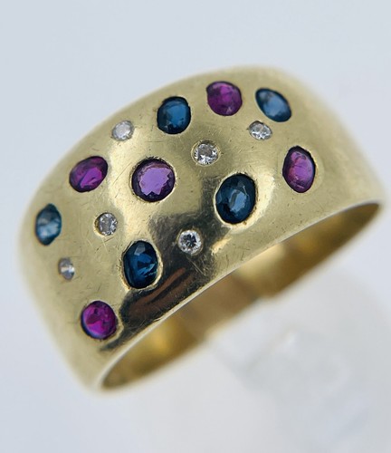 Estate 17k diamond - diamond, ruby