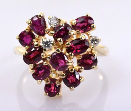 Vintage ruby diamond ring in - diamond,